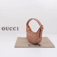 Gucci Women Ophidia GG Mini Bag Pink Canvas Double G Rose Gold Hardware (6)