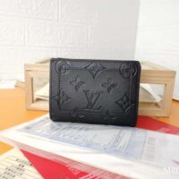 Louis Vuitton LV Unisex Cléa Wallet Black Embossed Supple Grained Cowhide Leather (3)