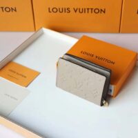 Louis Vuitton LV Unisex Cléa Wallet Tourterelle Beige Embossed Supple Grained Cowhide Leather (1)