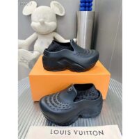 Louis Vuitton LV Unisex LV Shark Clog Black EVA Rubber Anatomic Insole (5)