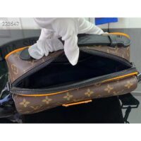 Louis Vuitton LV Unisex S Lock Messenger Brown Radiant Sun Monogram Macassar Coated Canvas (10)