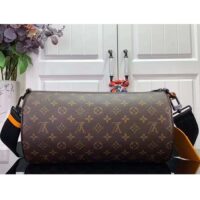 Louis Vuitton LV Unisex Soft Polochon MM Radiant Sun Monogram Macassar Coated Canvas (7)