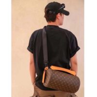 Louis Vuitton LV Unisex Soft Polochon MM Radiant Sun Monogram Macassar Coated Canvas (7)