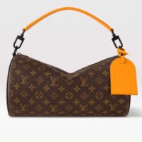 Louis Vuitton LV Unisex Soft Polochon MM Radiant Sun Monogram Macassar Coated Canvas (7)