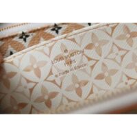 Louis Vuitton LV Unisex Zippy Wallet Beige Monogram Coated Canvas Zip Closure (4)