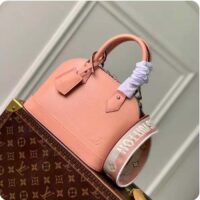 Louis Vuitton LV Women Alma BB Handbag Rose Trianon Pink Epi Grained Cowhide Leather (10)