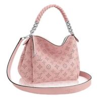 Louis Vuitton LV Women Carmel Hobo Bag Pink Mahina Perforated Calfskin Leather (4)