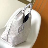 Louis Vuitton LV Women Carmel Hobo Bag White Mahina Perforated Calfskin Leather (8)