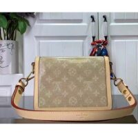 Louis Vuitton LV Women Mini Dauphine Handbag Beige Monoglam Coated Canvas (7)