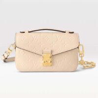 Louis Vuitton LV Women Pochette Métis East West Bag Crème Beige Grained Cowhide Leather (2)