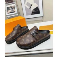 Louis Vuitton Unisex LV Easy Mule Ebene Monogram Canvas Adjustable Strap Anatomic Insole (2)