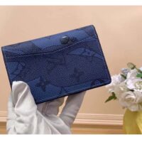 Louis Vuitton Unisex LV Pocket Organizer Abyss Blue Monogram Aquagarden Coated Canvas (12)