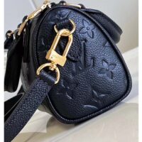 Louis Vuitton Women LV Speedy Bandoulière 20 Black Embossed Grained Cowhide Leather (6)