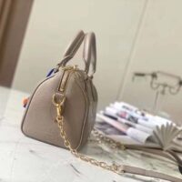 Louis Vuitton Women LV Speedy Bandouliere 20 Handbag Gray Beige Monogram Empreinte Embossed Cowhide (1)