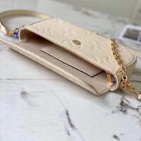 Louis Vuitton Women LV Wallet On Chain Ivy Cream Monogram Embossed Supple Grained Cowhide Leather (1)