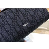 Dior Unisex CD Dior Lingot Toiletry Case Black Dior Oblique Jacquard Grained Calfskin (1)