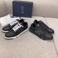 Dior Unisex Shoes B27 Low-Top Sneaker Black Smooth Calfskin CD Diamond Canvas (1)