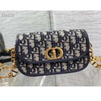 Dior Women CD 30 Montaigne Avenue Bag Blue Dior Oblique Jacquard (9)