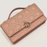 Dior Women CD Miss Dior Mini Bag Rose Des Vents Cannage Lambskin (6)