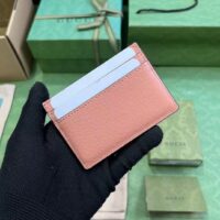 Gucci Unisex Ophidia GG Card Case Wallet Pink Canvas Leather Double G Four Card Slots (10)