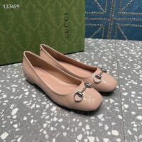 Gucci Women Ballet Flat Horsebit Light Pink Leather Low 2.5 cm Heel (11)