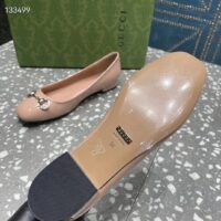 Gucci Women Ballet Flat Horsebit Light Pink Leather Low 2.5 cm Heel (11)