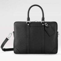 Louis Vuitton LV Uniisex Porte-Documents Voyage PM Black Taiga Noir Cowhide Leather (2)