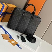 Louis Vuitton LV Uniisex Porte-Documents Voyage PM Monogram Eclipse Coated Canvas (3)