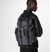 Louis Vuitton LV Unisex Christopher MM Backpack Monogram Eclipse Coated Canvas Reverse (12)