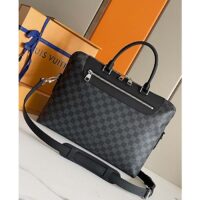 Louis Vuitton LV Unisex Porte-Documents Jour Damier Graphite Canvas Cowhide Leather (13)