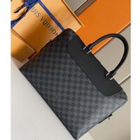 Louis Vuitton LV Unisex Porte-Documents Jour Damier Graphite Canvas Cowhide Leather (13)