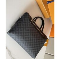 Louis Vuitton LV Unisex Porte-Documents Jour Damier Graphite Canvas Cowhide Leather (13)