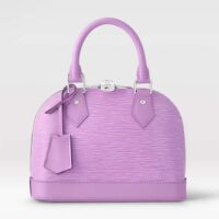 Louis Vuitton LV Women Alma BB Handbag Lilas Provence Lilac Epi Grained Cowhide Leather (9)