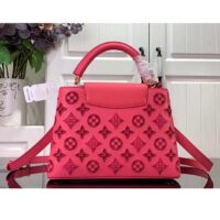 Louis Vuitton LV Women Capucines BB Handbag Pink Calfskin Leather Cowhide Lining (12)