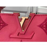 Louis Vuitton LV Women Capucines BB Handbag Pink Calfskin Leather Cowhide Lining (12)