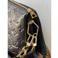 Louis Vuitton LV Women Coussin MM Handbag Black Monogram Embossed Puffy Lambskin (9)