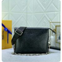 Louis Vuitton LV Women Coussin PM Handbag Black Lambskin Cowhide Leather (6)