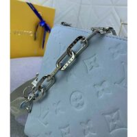 Louis Vuitton LV Women Coussin PM Handbag Ice Blue Lambskin Cowhide Leather Zip Closure (13)