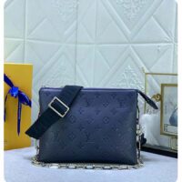 Louis Vuitton LV Women Coussin PM Handbag Marine Blue Monogram Embossed Puffy Lambskin Calfskin Leather (7)