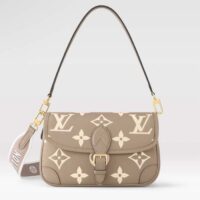 Louis Vuitton LV Women Diane Tourterelle Beige Cream Monogram Empreinte Embossed Cowhide Leather (1)