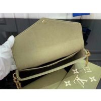 Louis Vuitton LV Women Félicie Pochette Light Khaki Cream Monogram Empreinte Embossed Grained Cowhide Leather (2)