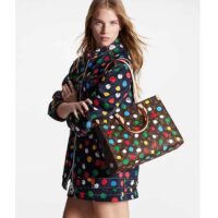 Louis Vuitton LV Women LV x YK OnTheGo MM​ Monogram Coated Canvas 3D Painted Dots Print (5)