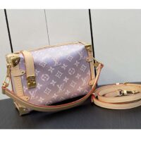 Louis Vuitton LV Women Side Trunk Rose Monogram Coated Canvas Cowhide Leather (1)