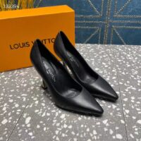 Louis Vuitton LV Women Sparkle Pump Black Lamb Leather Outsole 9.5 Cm Heel (7)