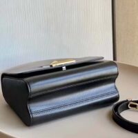 Louis Vuitton LV Women Twist MM Black Epi Grained Leather Cowhide Lock (5)