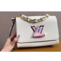 Louis Vuitton LV Women Twist PM Quartz White Epi Grained Cowhide Leather (5)