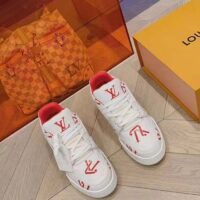 Louis Vuitton Unisex LV Trainer Sneaker Red Mix Sustainable Materials Recycled Polyester (3)