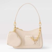 Louis Vuitton Women LV Marellini Handbag White Quartz Epi Grained Cowhide Leather (11)