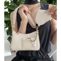 Louis Vuitton Women LV Marellini Handbag White Quartz Epi Grained Cowhide Leather (11)