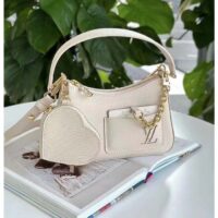 Louis Vuitton Women LV Marellini Handbag White Quartz Epi Grained Cowhide Leather (11)